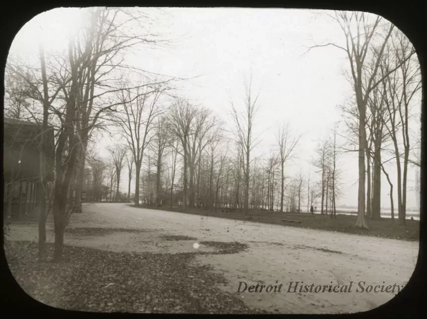 Transparency, Lantern-slide - Drive in Autumn, Bell Isle - Detroit