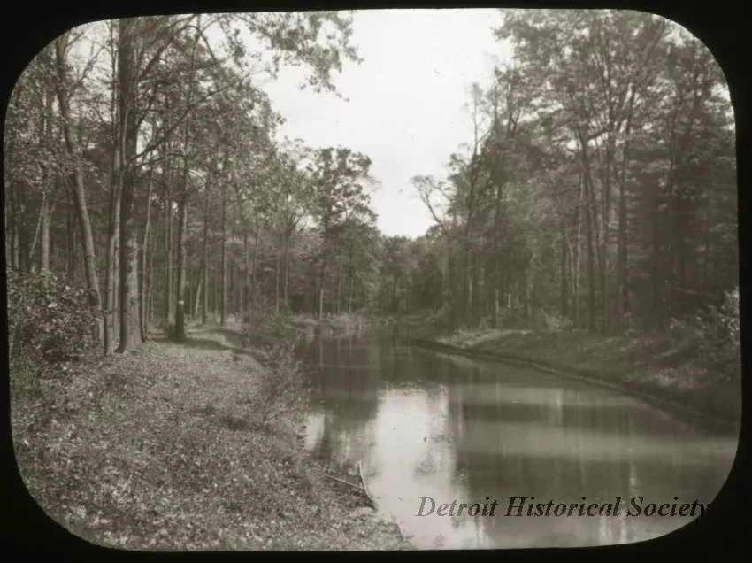 Transparency, Lantern-slide - Canal, Bell Isle - Detroit
