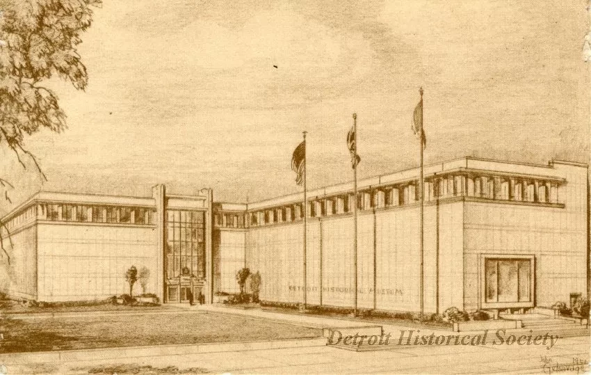 Postcard - Detroit Historical Museum
