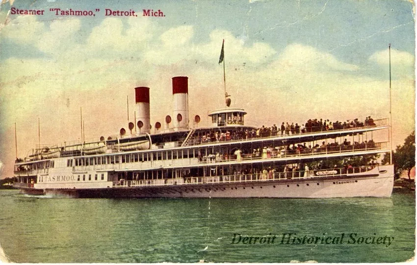 Postcard - Steamer "Tashmoo," Detroit, Mich.