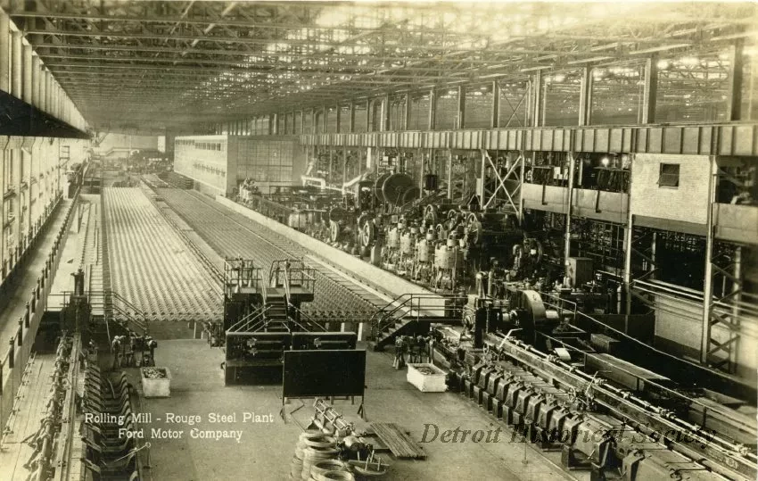 Postcard - Rolling Mill - Rouge Steel Plant, Ford Motor Company
