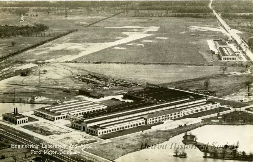 Postcard - Engineering Laboratory and Airport, Ford Motor Company
