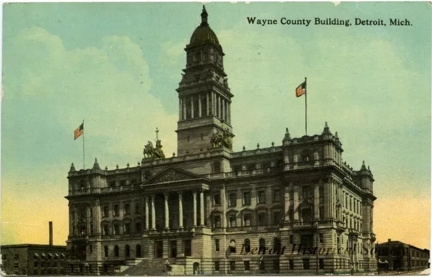 Postcard - Wayne County Building, Detroit, Mich. - Wayne County Building, Detroit, Mich