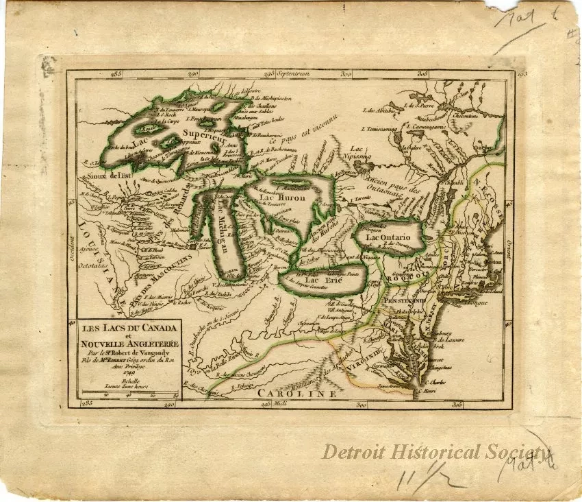 Map - Les Lacs du Canada et Nouvelle Angleterre
[The Lakes of Canada and New England]