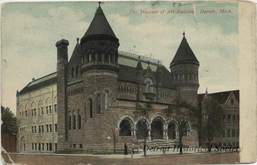 Postcard - Museum of Art Building, Detroit, Mich. - The Museum of Art Building, Detroit, Mich.