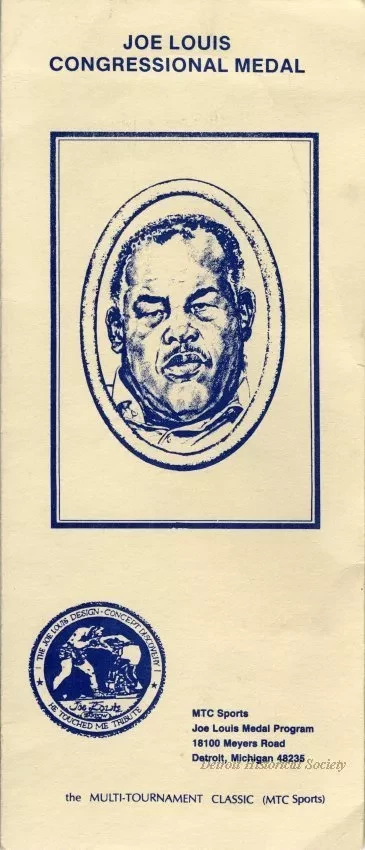Brochure - Joe Louis Congressional Gold Medal
[bronze reproduction]