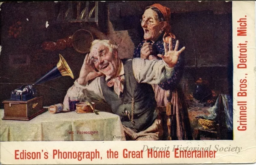 Postcard - Edison's Phonograph, the Great Home Entertainer