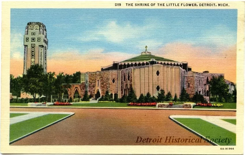 Postcard - The Shrine of the Little Flower, Detroit, Mich. - The Shrine of the Little Flower, Detroit, Mich.