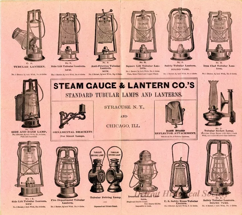 Catalog - Steam Gauge and Lantern Co.'s Standard Tubular Lamps and Lanterns