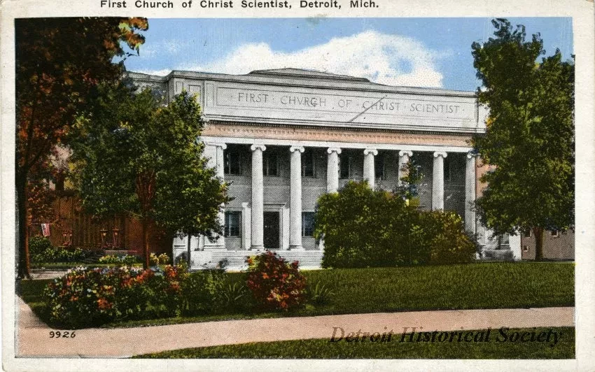 Postcard - First Church of Christ Scientist, Detroit, Mich.