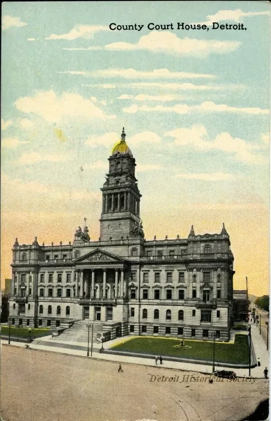 Postcard - County Court House, Detroit