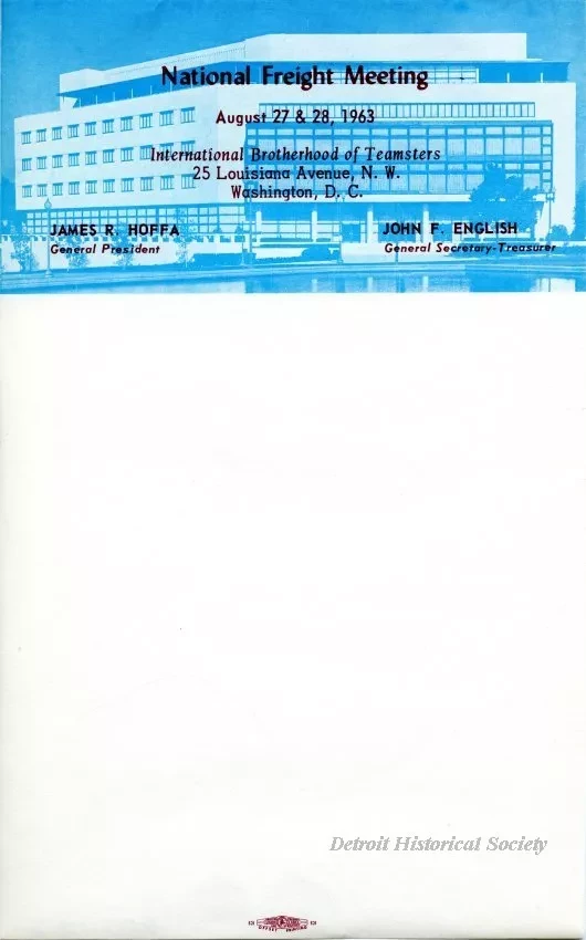 Paper, Letterhead - International Brotherhood of Teamsters
Chauffeurs, Warehousemen & Helpers of America