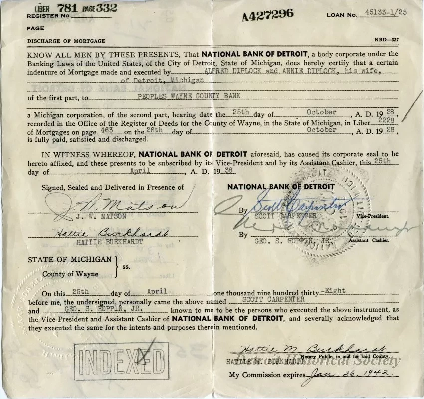 Mortgage - Discharge of Mortgage