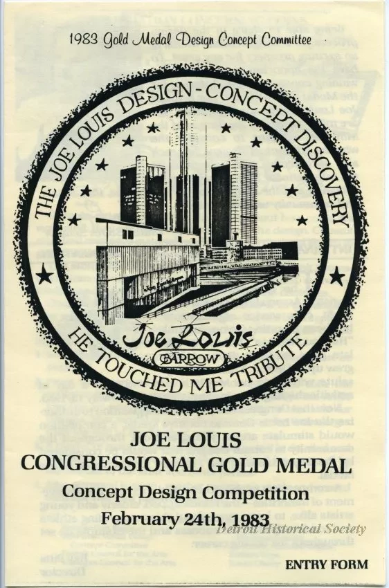 Brochure - Joe Louis Congressional Gold Medal Concept Design Competition
February 24, 1983