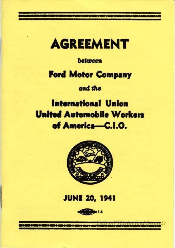 Booklet - Agreement Between Ford Motor Company and the International Union United Auto Workers of America-C.I.O.