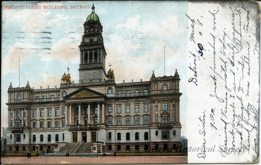 Postcard - County Building, Detroit