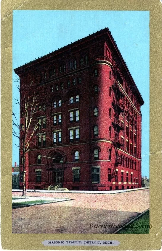 Postcard - Masonic Temple. Detroit, Mich.
