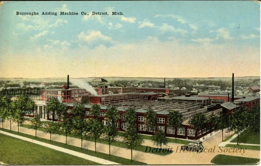 Postcard - Burroughs Adding Machine Co., Detroit, Mich.
