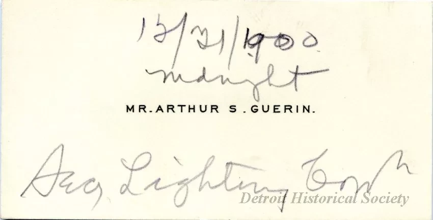 Card, Business - Mr. Arthur S. Guerin