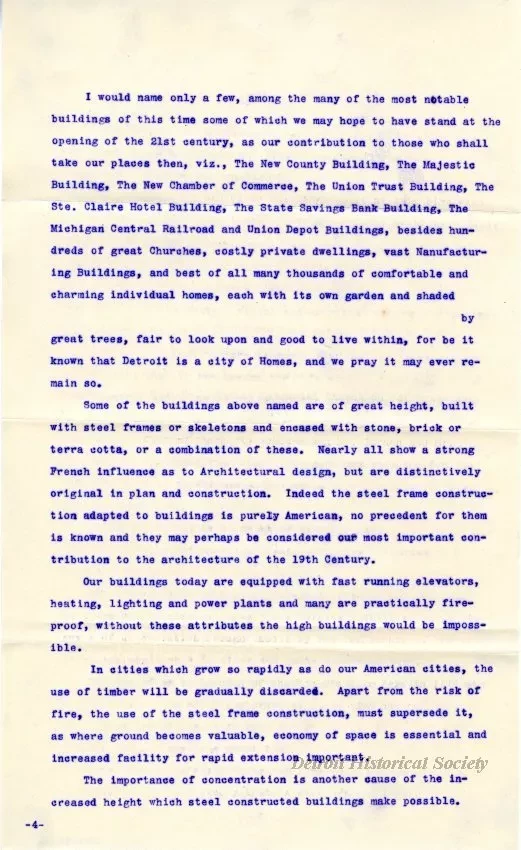 Letter - Rise of Architecture in Detroit