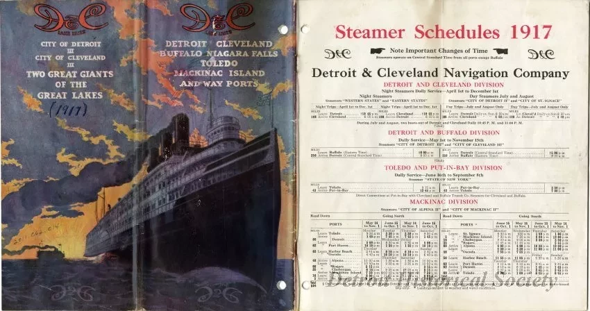 Booklet - Steamer Schedules 1917