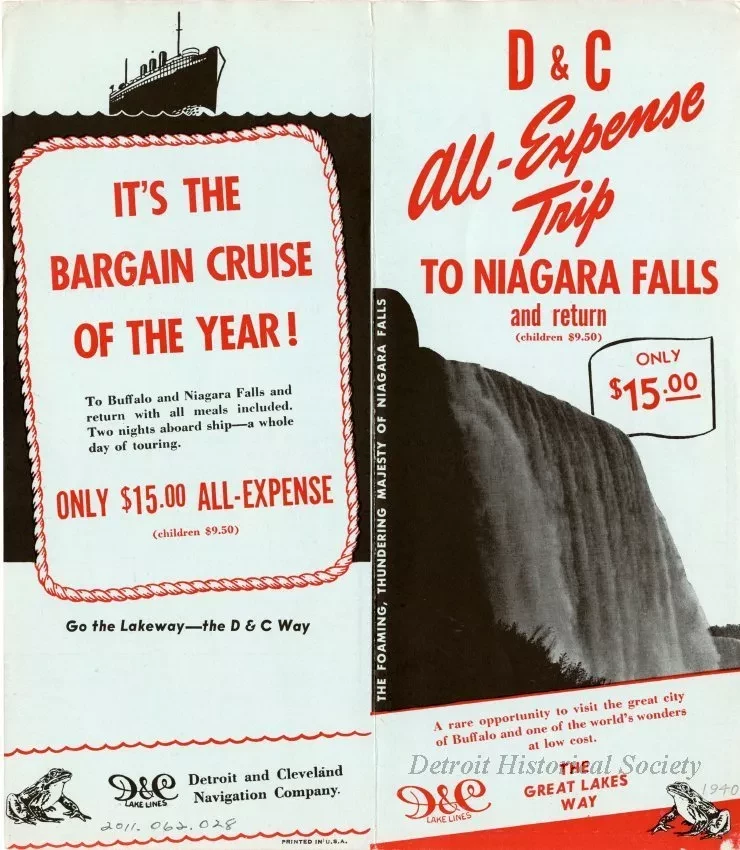 Brochure - D&C, All-Expense Trip to Niagara Falls & Return