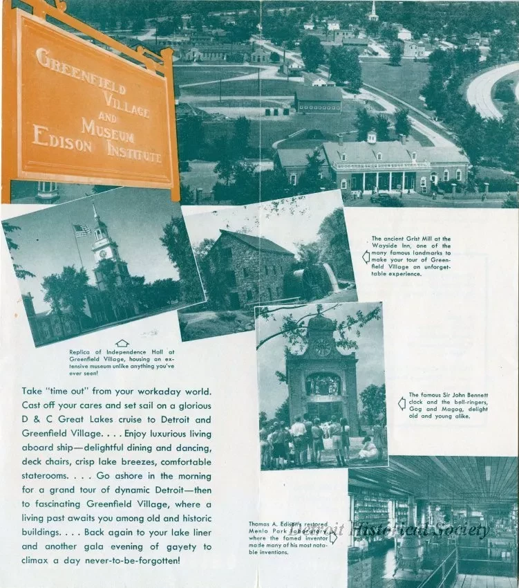 Brochure - 1947 All-Expense Cruise to Detroit - Greenfield Village
