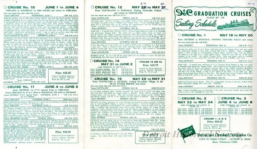 Brochure - D&C Graduation Cruises, Class of '49