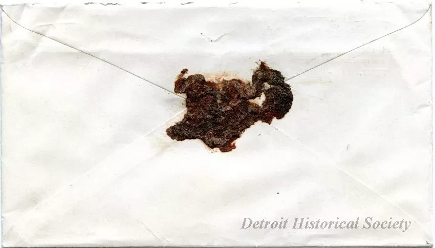 Envelope - Condition of Labor Men in the City of Detroit