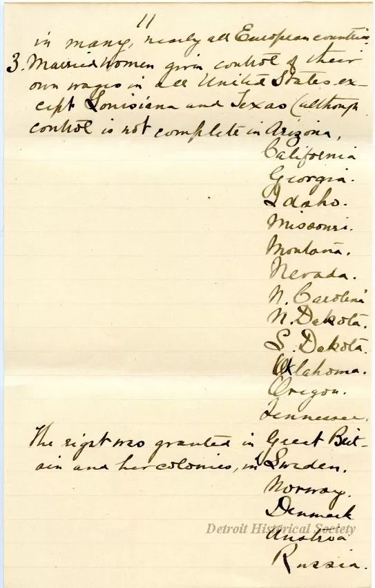 Letter - Woman's Suffrage - Retrospect and Prophecy