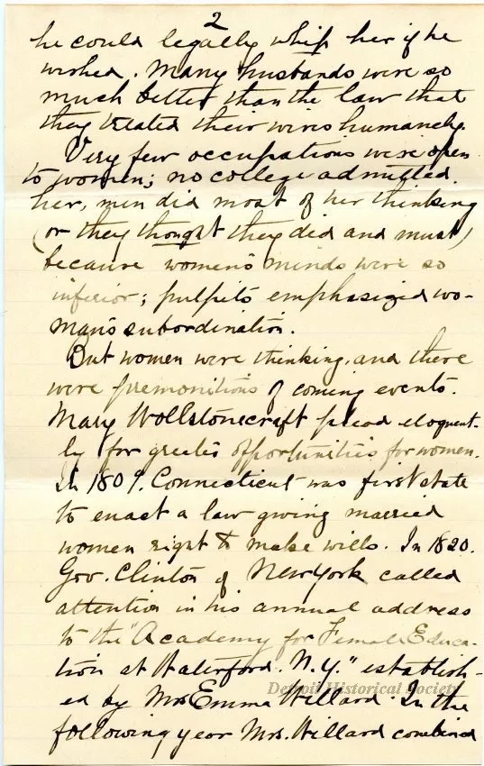 Letter - Woman's Suffrage - Retrospect and Prophecy