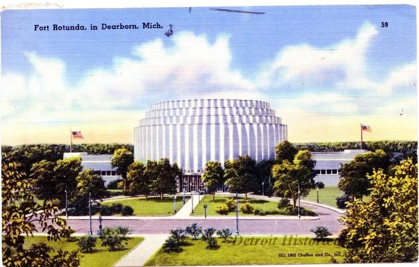 Postcard - Fort [sic] Rotunda, in Dearborn, Mich. - Ford Rotunda, in Dearborn, Mich.