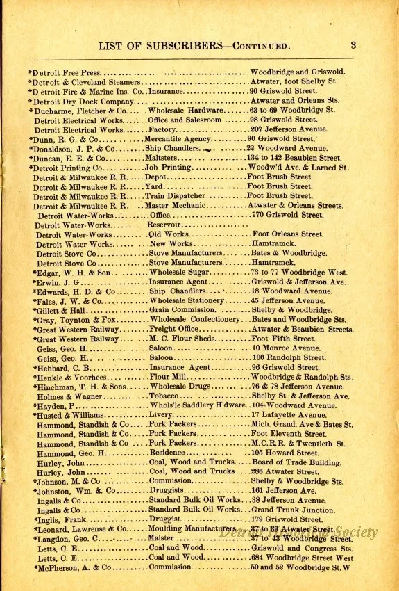 Directory, Telephone - The Speaking Telephone!
List of Subscribers connected with the Central Office System