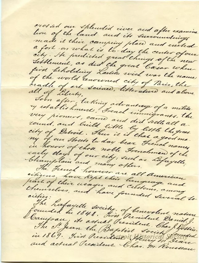 Letter - The Franco-American Club