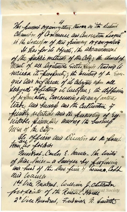 Letter - The Chamber of Commerce