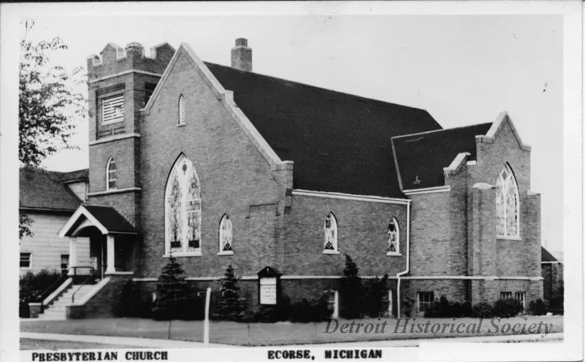 Postcard - Presbyterian Church, Ecorse, Michigan