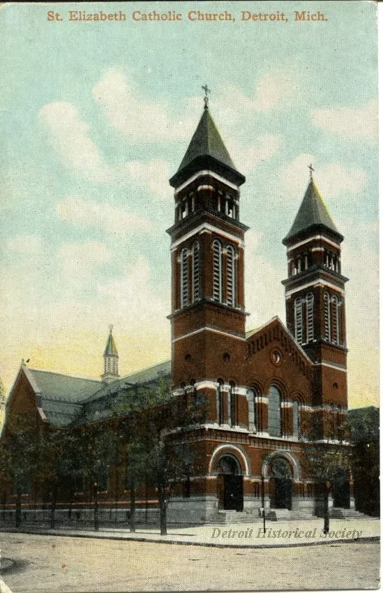Postcard - St. Elizabeth Catholic Church, Detroit, Mich.