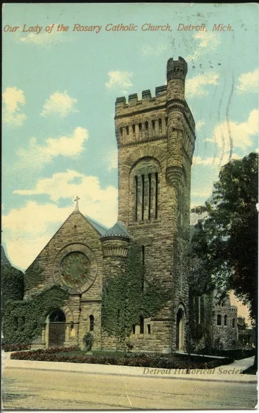 Postcard - Our Lady of the Rosary Catholic Church, Detroit, Mich.