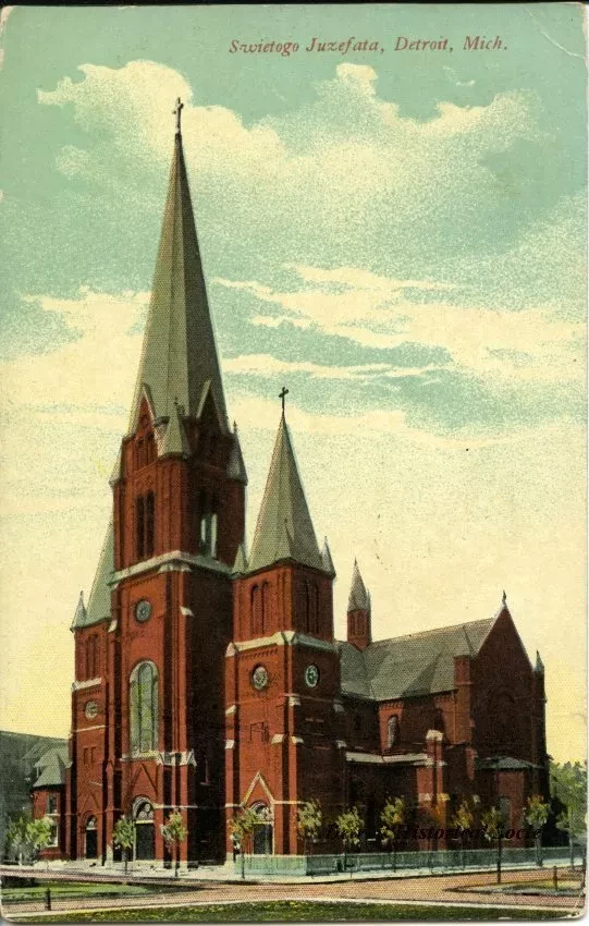 Postcard - Swietogo Juzefata, Detroit, Mich.