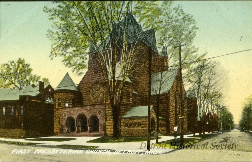 Postcard - First Presbyterian Church, Detroit, Mich.