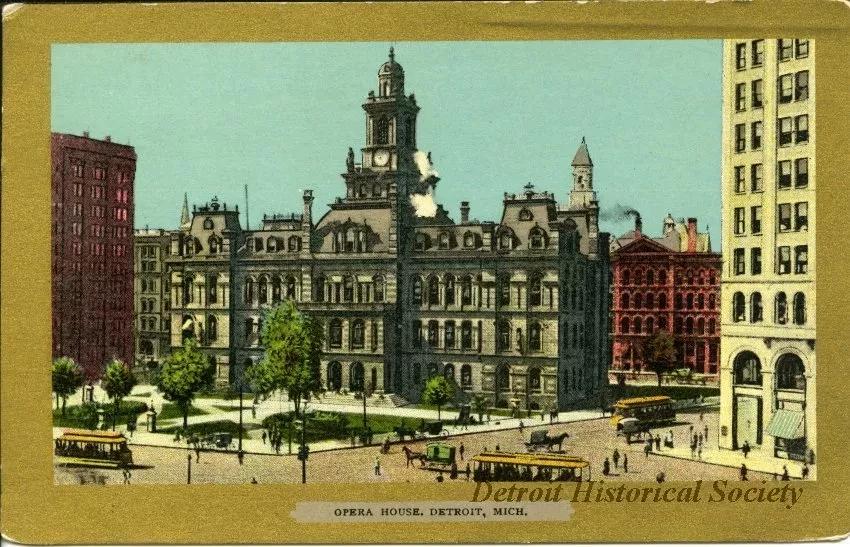 Postcard - Opera House, Detroit, Mich.