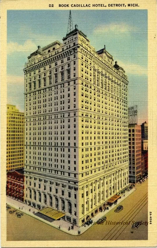 Postcard - Book Cadillac Hotel, Detroit, Mich.