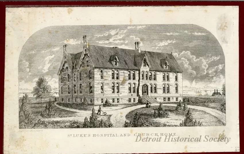 Lithograph - St. Luke's Hospital and Church Home