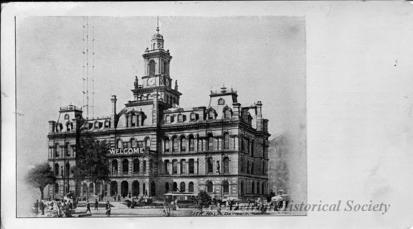 Postcard - City Hall, Detroit, Mich. - City Hall, Detroit, Mich