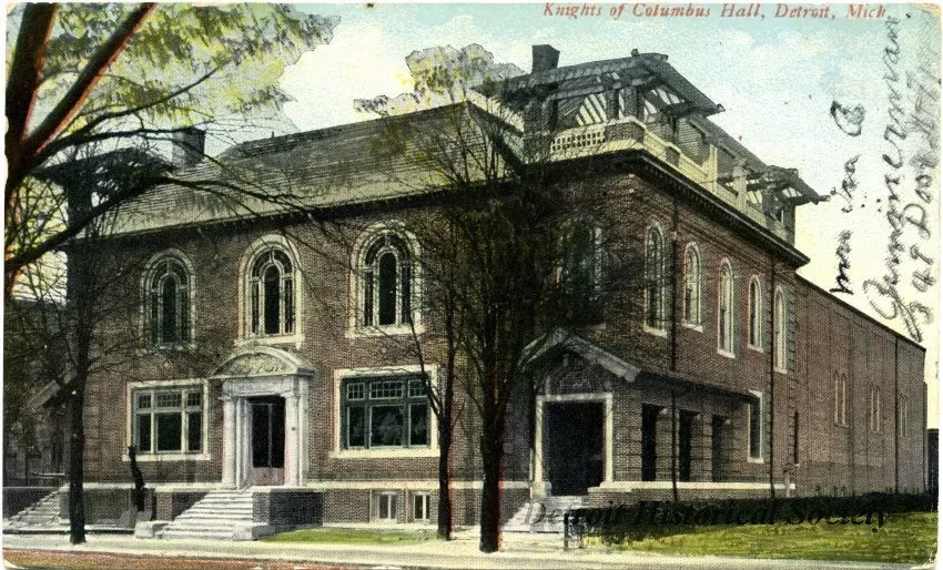 Postcard - Knights of Columbus Hall, Detroit, Mich. - Knights of Columbus Hall, Detroit, Mich.