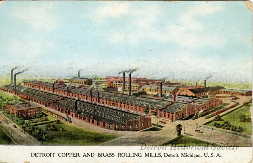Postcard - Detroit Copper and Brass Rolling Mills, Detroit, Michigan, U.S.A.