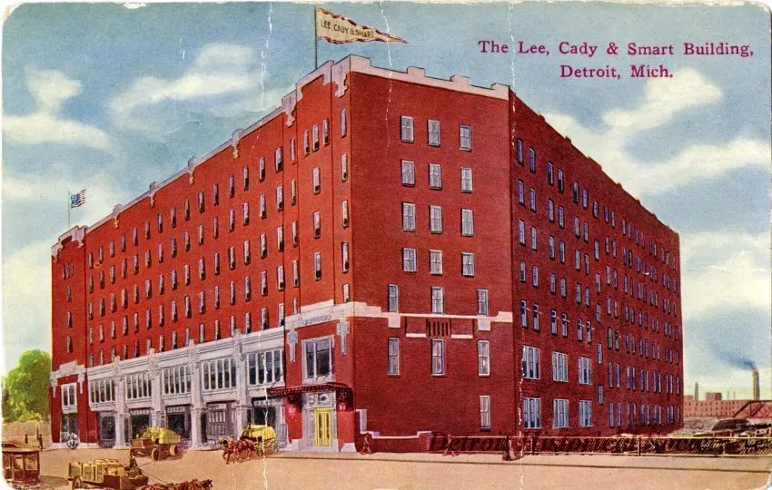 Postcard - The Lee, Cady & Smart Building, Detroit, Mich.