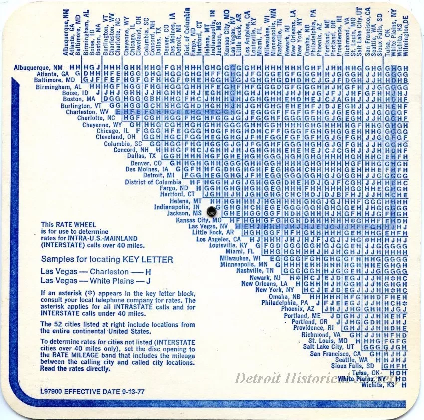 Brochure - Long Distance Rate Wheel