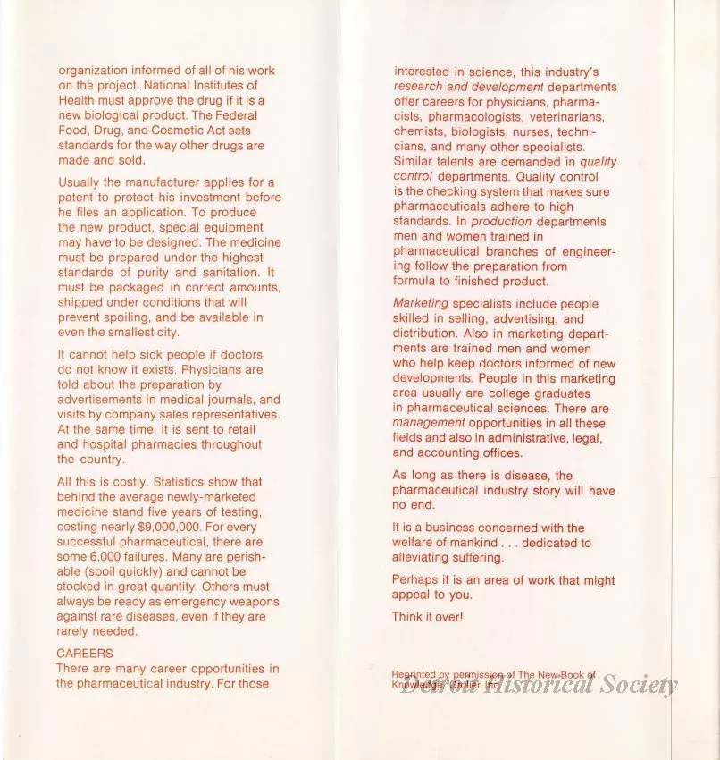 Brochure - The Drug Industry--A Story With No End
