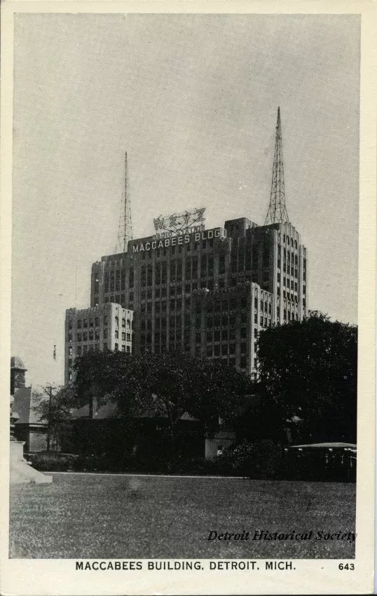 Postcard - Maccabees Building, Detroit, Mich.